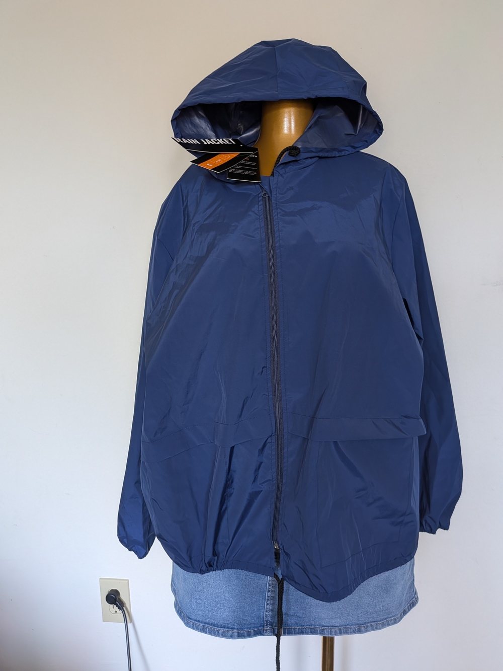 American Trends Women Raincoat Lightweight Waterproof Rainjacket + Pockets-2XL
